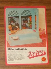 Seltene Werbung vintage BARBIE Puppenhaus Badewanne 1981