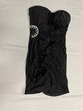 Schwarzes Bandeau-Kleid mit