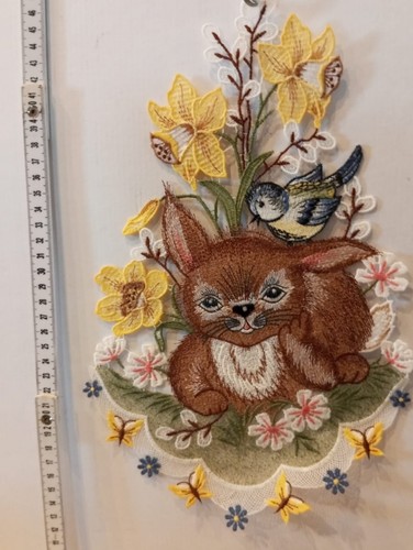 Fensterbild spitze ostern - spitze, hase