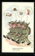 Künstler-AK Gedanken sind