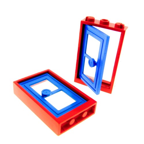Lego tür rahmen 1x3x4 rot - rahmen,