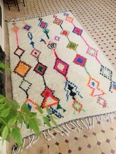 Neuer Marokkanischer Berberteppich Handgemacht Azilal Wolle Bunt Berber Rug Pink