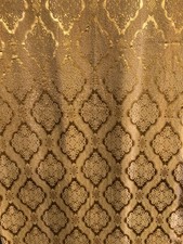 Brokatvorhang,Gardine, gelb, alt