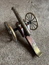 antiker Messing Holz Zierkanon