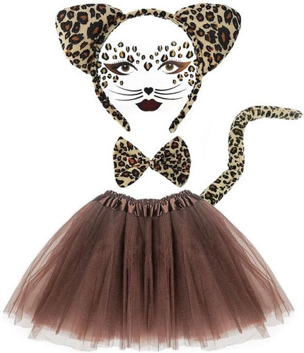 Stück leopard kostüm set - leopard,