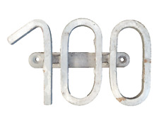 Hausnummer Zahl mit Halter 100 Hundert Einhundert Metall Türschild