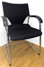 Wilkhahn Modus 277/71 Freischwinger - Schwarz meliert - Stuhl Besucherst Rückenp