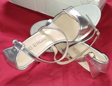 Damenschuhe sexy silberne High Heels / Sandaletten, Stilettos, Gr.38 neu + ovp