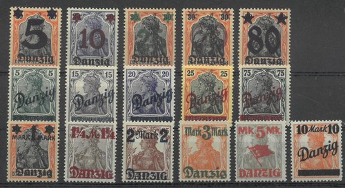 Danzig sätze postfrisch - 3,
