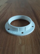 Schirmträgerring Fassungsring E27 - Gewindering - Schraubring - Weiß - Drehring