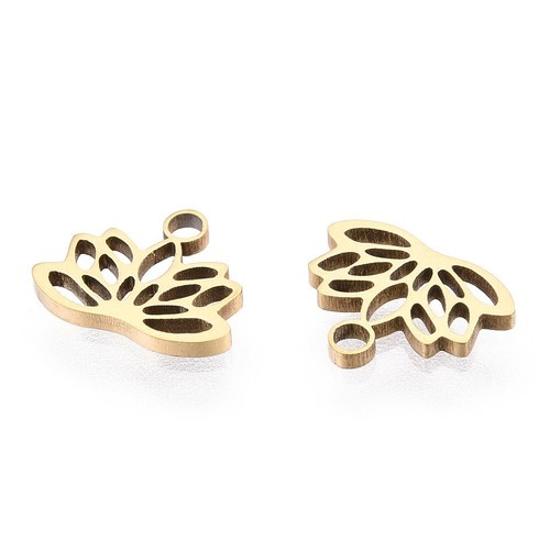 Lotusblume edelstahl 18k - lotusblume,