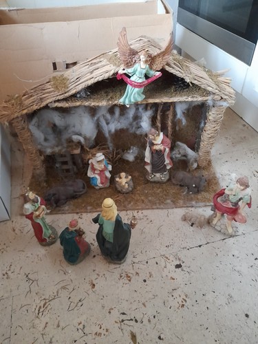 Schöne weihnachtkrippe mit - schöne,