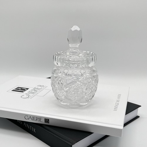Vintage glas deckeldose - glas, i