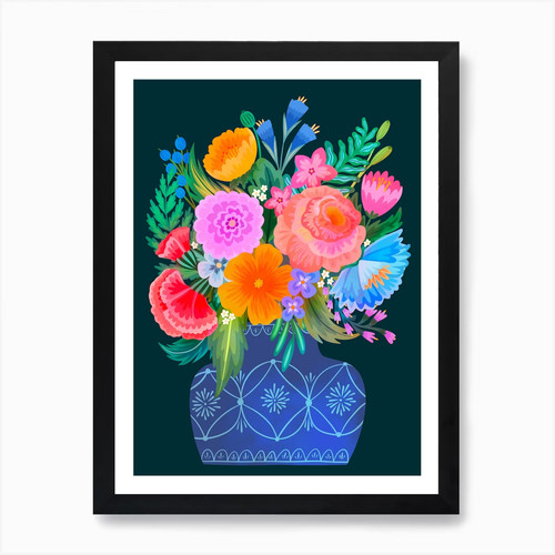 Bunte blumen einer vase - bunte,