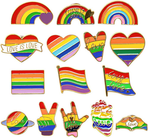 Regenbogen pins set - pins, 15er