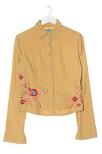 FLAMENCO Langarmhemd Damen Hemd Gr. DE 40 blassgelb Casual-Look