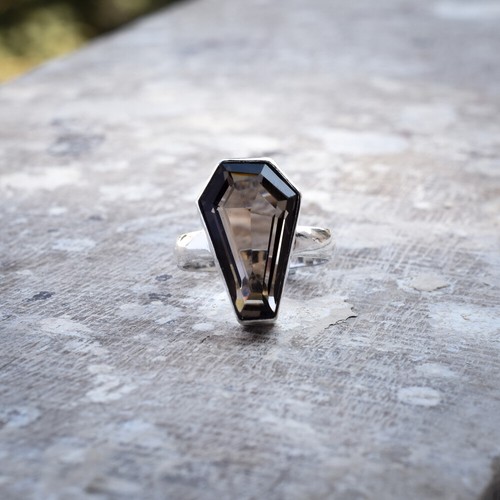 Fein rauchquarz ring 925 - fein,