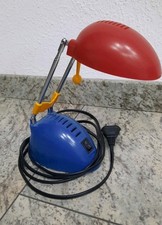 TOP 80er Memphis Style Pop Art Vintage Halogen Schreibtisch-Lampe Bunt Brilliant