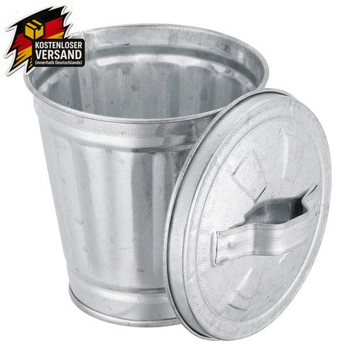 Silberner mini mülleimer mit - silberner,