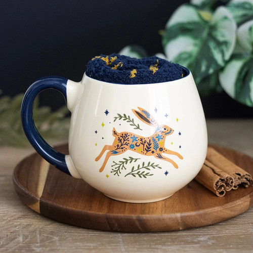 Leaping hare tasse socken - leaping, &