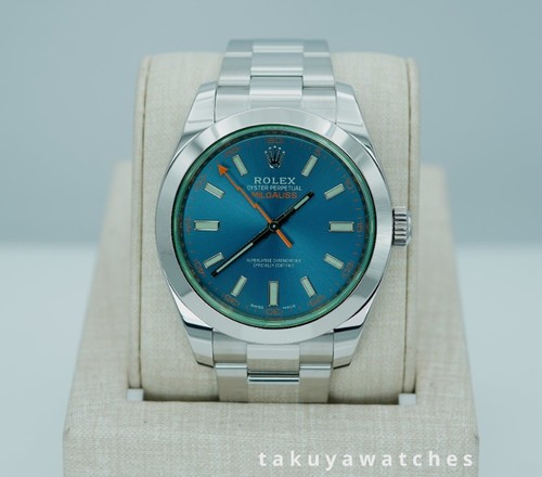 Rolex 116400gv milgauss green - milgauss,