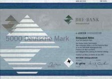 BHF Bank AG 1995 Frankfurt Handelsbank Berlin Sal. Oppenheim  ING Group 5000 DM 