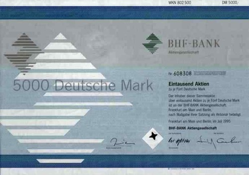 Bhf bank 1995 frankfurt - bhf,