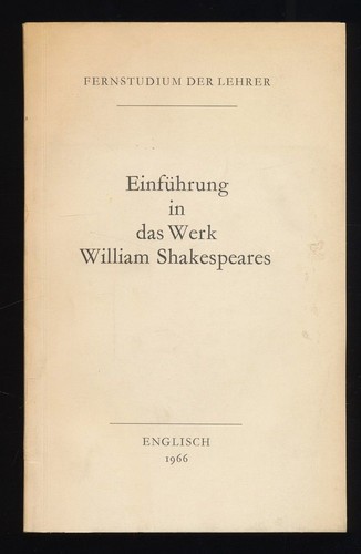 Einführung das werk - einführung, in