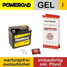Hyosung SF 50 Rally, 2004-2009, Gel Batterie, wartungsfrei (inkl. 7,50€ Pfand)
