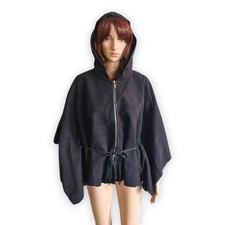 Damen Cape Jacke Schwarz