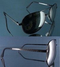 Herren  Piloten Brille schwarz