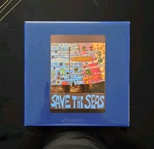 Hundertwasser "Save The Seas" Offsetdruck Wandbild 20x20 Kunstkarte Fliese Holz