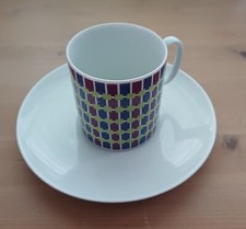 2 x Thomas Germany "Medaillon" Retro/Lila Kaffeesets, Porzellan