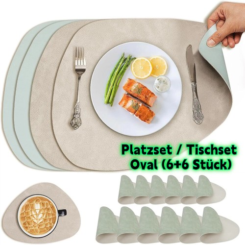 12er set kunstleder - 12er, tischsets