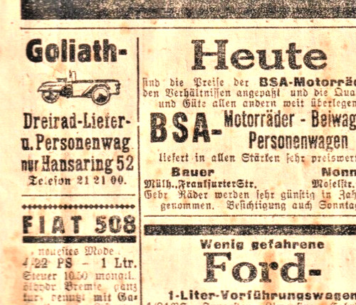 Dreiradwagen goliath tricycle - dreiradwagen,