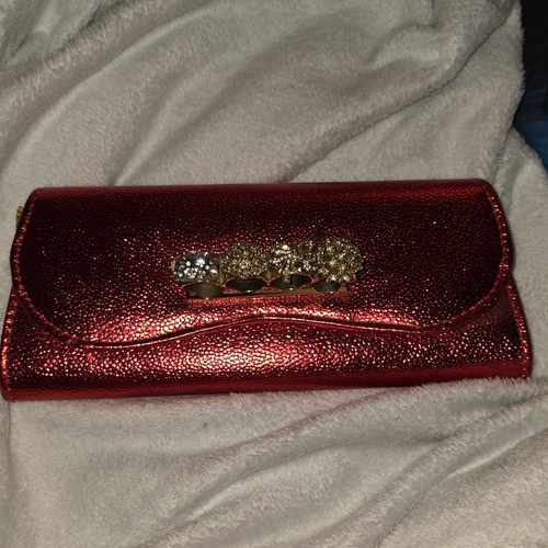 Damen clutch rot metallisch - clutch,