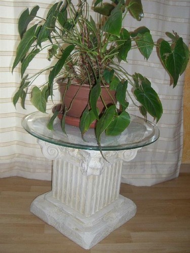 Runder glas blumentisch - runder,