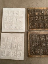 Gips Bilder 4 Gieß Formen Figuren in Vintage H