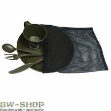 BW CAMPING SET 5-TLG. NEU OLIV TELLER + TASSE + BESTECK OUTDOOR ARMY ESSGESCHIRR