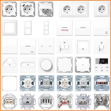 Jung AS500 Alpinweiß Steckdose Schalter Taster Wippe Rahmen USB AS500WW Auswahl