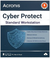Acronis Cyber Protect Standard Workstation| 1 Gerät| 1 Jahr | Code per eMail|ESD
