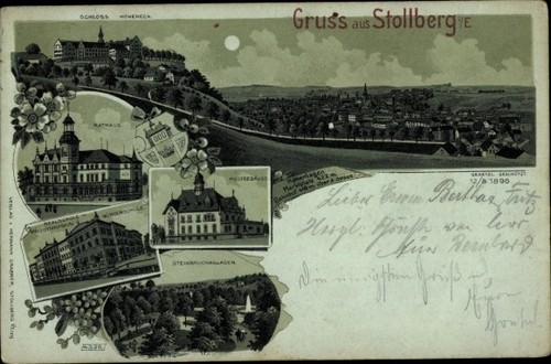 Mondschein litho stollberg - stollberg, im