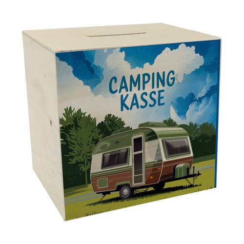 Wohnwagen auf feld camping - wohnwagen,