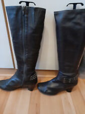 Marc  Stiefel , Weitschaft, dunkles Grau , Gr.40 , Leder ,warm, wenig getragen