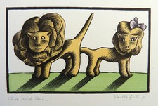 EGBERT HERFURTH "Löwe und Löwin"