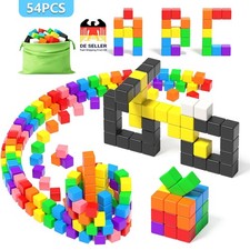 Magnetische Bausteine Würfel 54 PCS Kinder Magnetspielzeug Education ab 3 Jahren