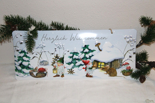 Emailleschild winter - emailleschild,