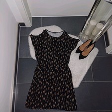 Neu Blumenkleid XS 34 36 H&M sommerkleid ausgestellt knielang trägerkleid Top