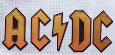 AC/DC  LOGO Patch 135 gelb 14 cm high   ungebraucht Neu