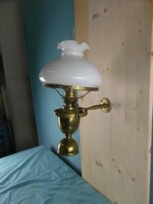 Wandlampe Antik Messing Schiffslampe Wandleuchte Maritim Öllampe Halterung o2b1